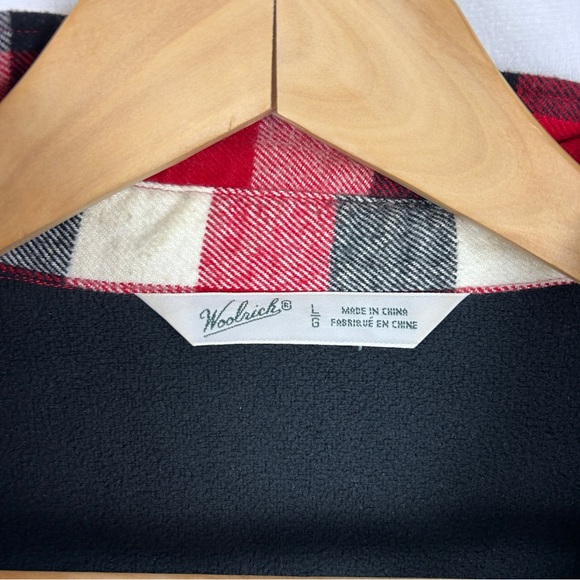 WOOLRICH Fleece Lined Plaid‎ Snap Button Shacket Sz Lg - Picture 3 of 4